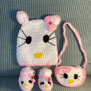 Beautiful handmade baby crochet set